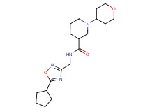 N-[(5-cyclopentyl-1,2,4-oxadiazol-3-yl)methyl]-1-(tetrahydro-2H-pyran-4-yl)-3-piperidinecarboxamide
