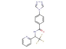 4-(4H-1,2,4-triazol-4-yl)-N-(2,2,2-trifluoro-1-pyridin-2-ylethyl)benzamide