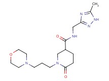 N-[(5-methyl-1H-1,2,4-triazol-3-yl)methyl]-1-[3-(4-morpholinyl)propyl]-6-oxo-3-piperidinecarboxamide