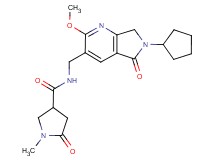 N-[(6-cyclopentyl-2-methoxy-5-oxo-6,7-dihydro-5H-pyrrolo[3,4-b]pyridin-3-yl)methyl]-1-methyl-5-oxopyrrolidine-3-carboxamide