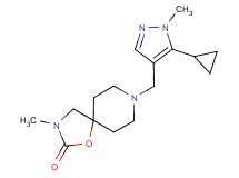 8-[(5-cyclopropyl-1-methyl-1H-pyrazol-4-yl)methyl]-3-methyl-1-oxa-3,8-diazaspiro[4.5]decan-2-one
