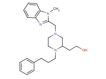 2-[4-[(1-methyl-1H-benzimidazol-2-yl)methyl]-1-(3-phenylpropyl)-2-piperazinyl]ethanol