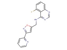 5-fluoro-N-[(3-pyridin-2-ylisoxazol-5-yl)methyl]quinazolin-4-amine