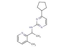 4-cyclopentyl-N-[1-(3-methylpyridin-2-yl)ethyl]pyrimidin-2-amine