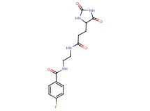 N-(2-{[3-(2,5-dioxo-4-imidazolidinyl)propanoyl]amino}ethyl)-4-fluorobenzamide
