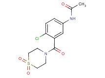 N-{4-chloro-3-[(1,1-dioxidothiomorpholin-4-yl)carbonyl]phenyl}acetamide