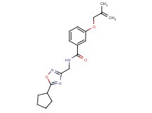 N-[(5-cyclopentyl-1,2,4-oxadiazol-3-yl)methyl]-3-[(2-methylprop-2-en-1-yl)oxy]benzamide