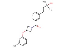 2-methyl-4-(3-{[3-(3-methylphenoxy)-1-azetidinyl]carbonyl}phenyl)-2-butanol