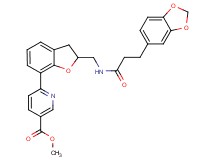 methyl 6-[2-({[3-(1,3-benzodioxol-5-yl)propanoyl]amino}methyl)-2,3-dihydro-1-benzofuran-7-yl]nicotinate