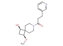 (1R*,3S*)-3-methoxy-7-(3-pyridin-3-ylpropanoyl)-7-azaspiro[3.5]nonan-1-ol