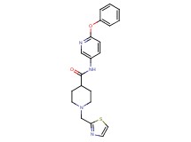 N-(6-phenoxy-3-pyridinyl)-1-(1,3-thiazol-2-ylmethyl)-4-piperidinecarboxamide
