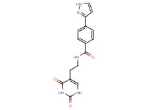 N-[2-(2,4-dioxo-1,2,3,4-tetrahydro-5-pyrimidinyl)ethyl]-4-(1H-pyrazol-3-yl)benzamide