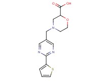 4-{[2-(2-thienyl)-5-pyrimidinyl]methyl}-2-morpholinecarboxylic acid