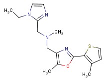 1-(1-ethyl-1H-imidazol-2-yl)-N-methyl-N-{[5-methyl-2-(3-methyl-2-thienyl)-1,3-oxazol-4-yl]methyl}methanamine
