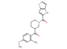 (4-methoxy-2-methylphenyl)[1-(4H-thieno[3,2-b]pyrrol-5-ylcarbonyl)piperidin-3-yl]methanone