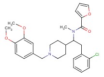 N-{2-(2-chlorophenyl)-1-[1-(3,4-dimethoxybenzyl)-4-piperidinyl]ethyl}-N-methyl-2-furamide