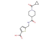 5-[({[1-(cyclopropylcarbonyl)-4-piperidinyl]carbonyl}amino)methyl]-2-thiophenecarboxylic acid
