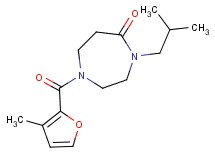 4-isobutyl-1-(3-methyl-2-furoyl)-1,4-diazepan-5-one