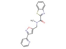 N-methyl-N-{[3-(2-pyridinyl)-5-isoxazolyl]methyl}-1,3-benzothiazole-2-carboxamide