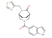 (1S*,5R*)-3-(1H-indol-5-ylcarbonyl)-6-(1,3-thiazol-4-ylmethyl)-3,6-diazabicyclo[3.2.2]nonan-7-one