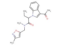 2-(3-acetyl-1H-indol-1-yl)-N-methyl-N-[(3-methylisoxazol-5-yl)methyl]butanamide