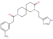 2-[2-(1H-imidazol-4-yl)ethyl]-9-[(3-methylphenyl)acetyl]-2,9-diazaspiro[5.5]undecan-3-one