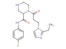 1-[3-(2-ethyl-1H-imidazol-1-yl)propanoyl]-N-(4-fluorophenyl)-2-piperazinecarboxamide