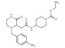 ethyl 4-({[1-(4-methylbenzyl)-3-oxo-2-piperazinyl]acetyl}amino)-1-piperidinecarboxylate