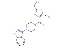 3-{4-[(2-ethyl-4-methyl-1,3-oxazol-5-yl)carbonyl]piperazin-1-yl}-1,2-benzisothiazole