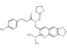 N-{[6-(dimethylamino)[1,3]dioxolo[4,5-g]quinolin-7-yl]methyl}-3-(4-methylphenyl)-N-(tetrahydro-2-furanylmethyl)propanamide