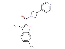 4-{1-[(3,6-dimethyl-1-benzofuran-2-yl)carbonyl]-3-azetidinyl}pyridine