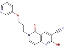 2-hydroxy-5-oxo-6-[3-(3-pyridinyloxy)propyl]-5,6-dihydro-1,6-naphthyridine-3-carbonitrile