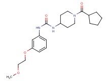 N-[1-(cyclopentylcarbonyl)piperidin-4-yl]-N'-[3-(2-methoxyethoxy)phenyl]urea