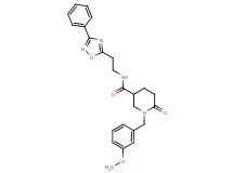 1-(3-methoxybenzyl)-6-oxo-N-[2-(3-phenyl-1,2,4-oxadiazol-5-yl)ethyl]-3-piperidinecarboxamide