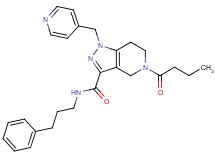 5-butyryl-N-(3-phenylpropyl)-1-(4-pyridinylmethyl)-4,5,6,7-tetrahydro-1H-pyrazolo[4,3-c]pyridine-3-carboxamide