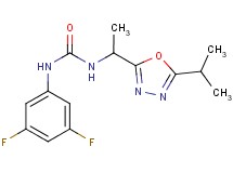 N-(3,5-difluorophenyl)-N'-[1-(5-isopropyl-1,3,4-oxadiazol-2-yl)ethyl]urea