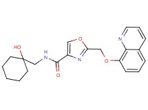 N-[(1-hydroxycyclohexyl)methyl]-2-[(8-quinolinyloxy)methyl]-1,3-oxazole-4-carboxamide