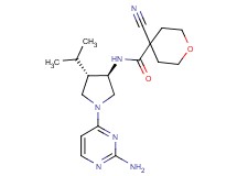 N-[rel-(3R,4S)-1-(2-amino-4-pyrimidinyl)-4-isopropyl-3-pyrrolidinyl]-4-cyanotetrahydro-2H-pyran-4-carboxamide hydrochloride