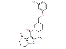 2-methyl-3-({3-[(3-methylphenoxy)methyl]-1-piperidinyl}carbonyl)-1,5,6,7-tetrahydro-4H-indol-4-one