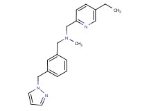 1-(5-ethylpyridin-2-yl)-N-methyl-N-[3-(1H-pyrazol-1-ylmethyl)benzyl]methanamine
