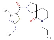 2-{[4-methyl-2-(methylamino)-1,3-thiazol-5-yl]carbonyl}-7-propyl-2,7-diazaspiro[4.5]decan-6-one