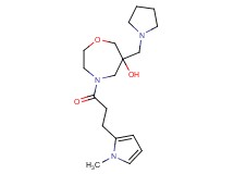 4-[3-(1-methyl-1H-pyrrol-2-yl)propanoyl]-6-(pyrrolidin-1-ylmethyl)-1,4-oxazepan-6-ol