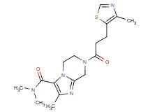 N,N,2-trimethyl-7-[3-(4-methyl-1,3-thiazol-5-yl)propanoyl]-5,6,7,8-tetrahydroimidazo[1,2-a]pyrazine-3-carboxamide