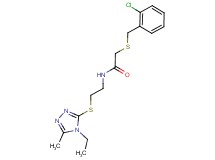 2-[(2-chlorobenzyl)thio]-N-{2-[(4-ethyl-5-methyl-4H-1,2,4-triazol-3-yl)thio]ethyl}acetamide