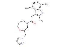 2,4,7-trimethyl-3-{2-oxo-2-[2-(1H-pyrazol-1-ylmethyl)-1,4-oxazepan-4-yl]ethyl}-1H-indole