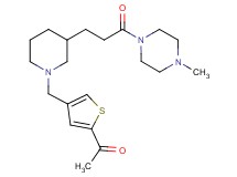 1-[4-({3-[3-(4-methyl-1-piperazinyl)-3-oxopropyl]-1-piperidinyl}methyl)-2-thienyl]ethanone