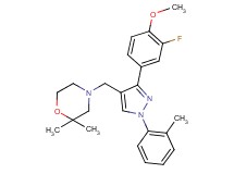 4-{[3-(3-fluoro-4-methoxyphenyl)-1-(2-methylphenyl)-1H-pyrazol-4-yl]methyl}-2,2-dimethylmorpholine