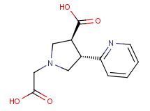 (3S*,4S*)-1-(carboxymethyl)-4-pyridin-2-ylpyrrolidine-3-carboxylic acid