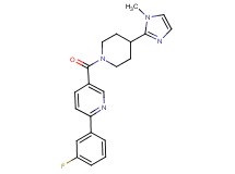 2-(3-fluorophenyl)-5-{[4-(1-methyl-1H-imidazol-2-yl)-1-piperidinyl]carbonyl}pyridine