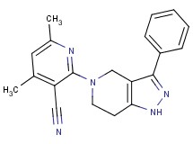 4,6-dimethyl-2-(3-phenyl-1,4,6,7-tetrahydro-5H-pyrazolo[4,3-c]pyridin-5-yl)nicotinonitrile